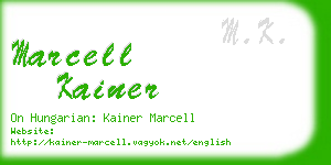 marcell kainer business card